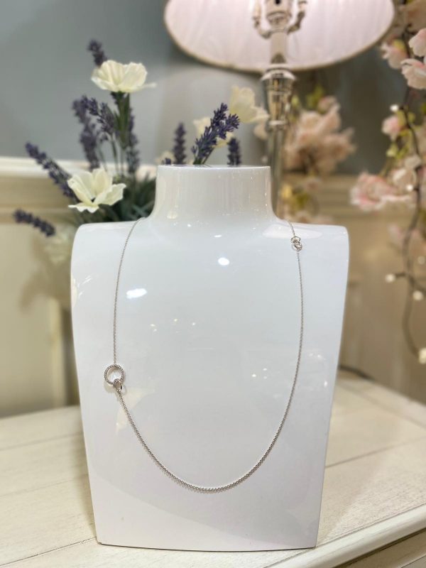 Rebecca Aria Necklace With Cubic Zirconia 99cm Silver