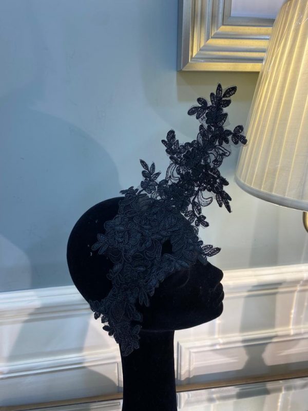 Black Lace Fascinator