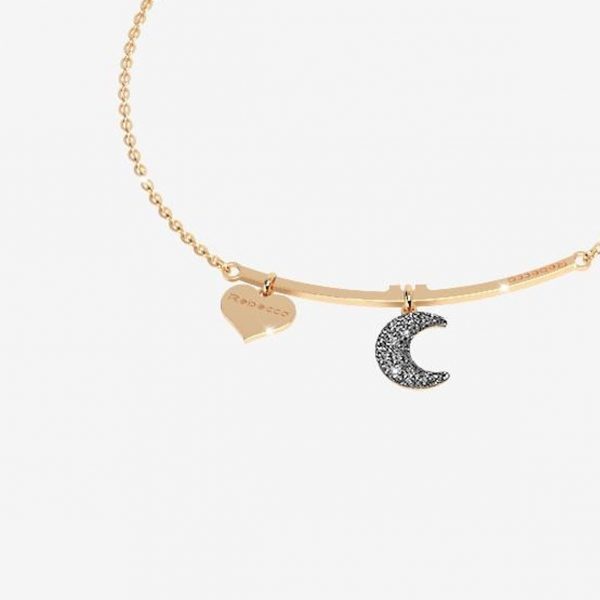 Rebecca Jolie Moon Bracelet With Diamond Sand / Gold - Image 2