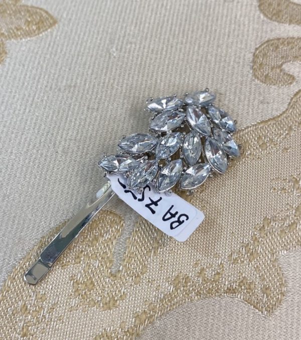 VINTAGE GLITZY CLIPS SILVER - Image 2