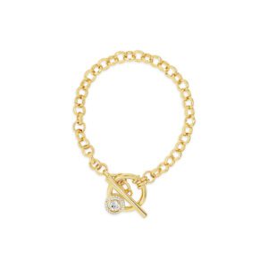 Absolute Chunky Gold T Bar Bracelet B2199GL