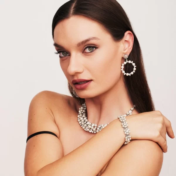 PEARL & CZECH CRYSTAL EARRINGS - Image 3