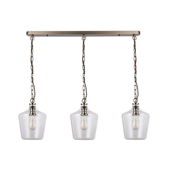 Antique Brass 3 Lights W 90 H 40 cm