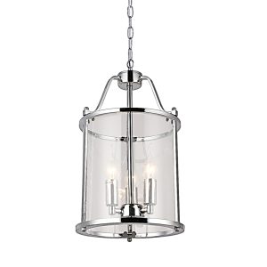 Chrome Ceiling Lantern 3 Lights 44cm