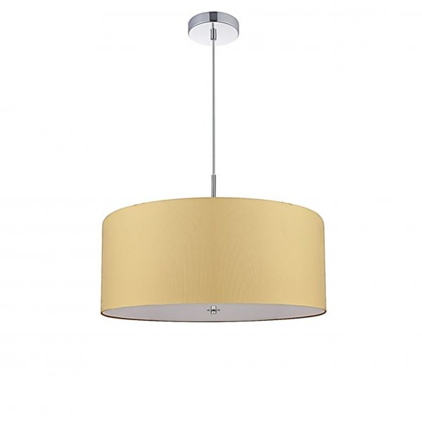Drum Ceiling Light With Golden Shade 37 cm
