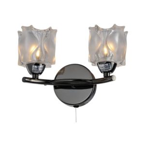 Chrome Double Wall Light Black