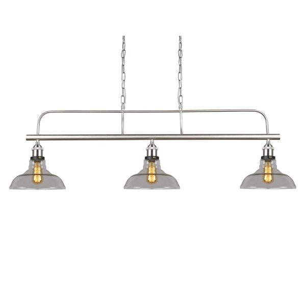 Satin Silver 3 Lights 125 cm