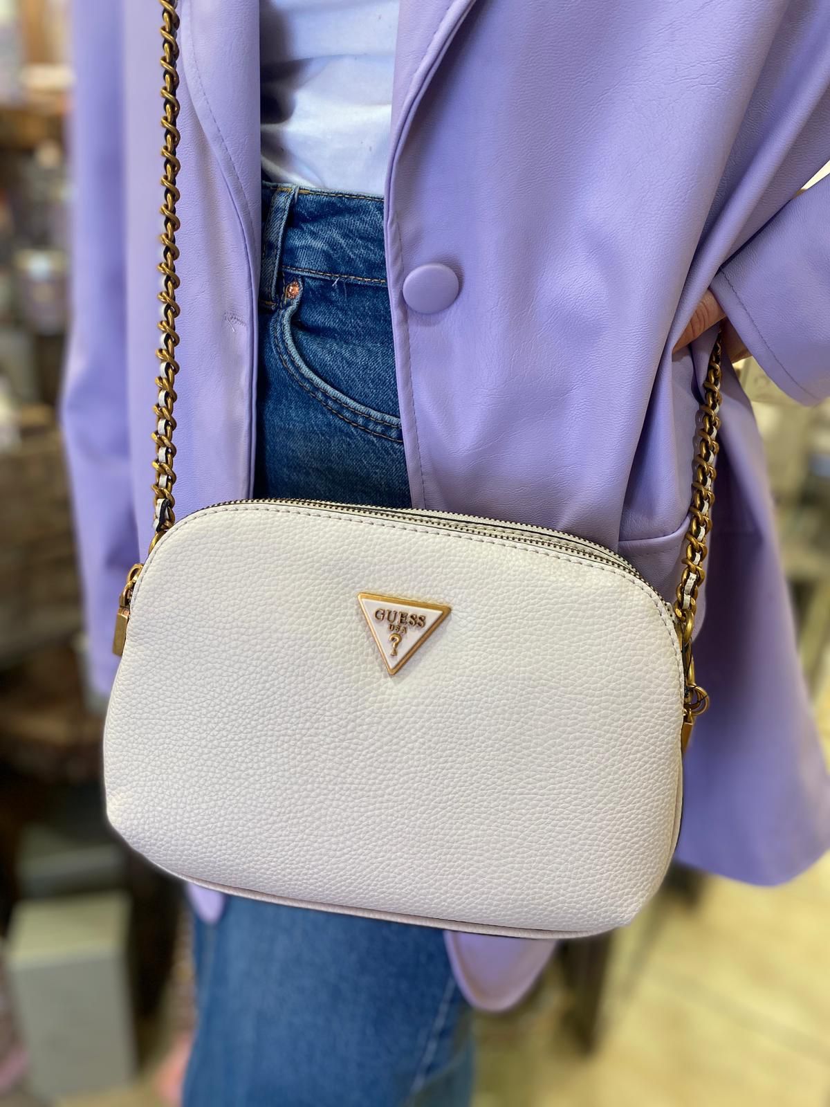 GUESS Becci Double Zip Crossbody Seashell - Image 2