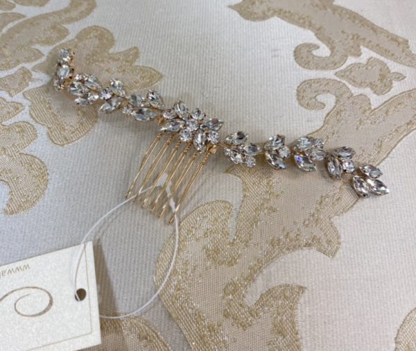 CRYSTAL GLAM HAIR COMB GOLD - Image 3