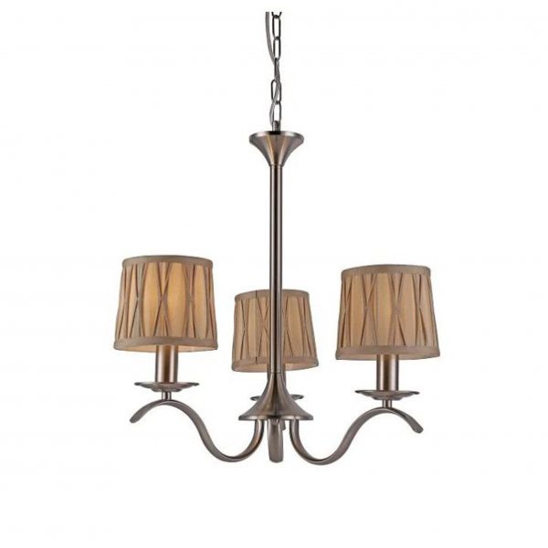 Satin Nickel Chandelier 3 Lights