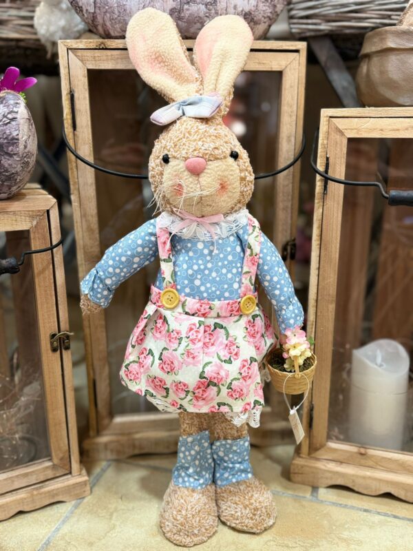 Springtime Bunny in Floral Skirt