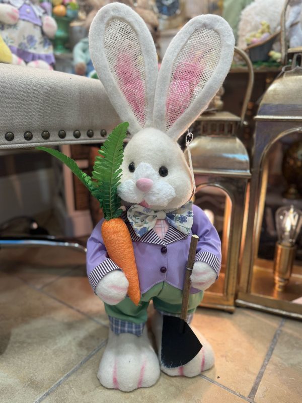 Easter Bunny Boy with Carrot Standing Medium