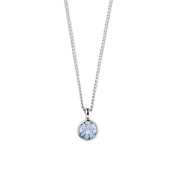 ETTE Necklace With Light Blue Sapphire Silver