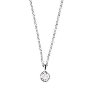 JEMMA Necklace with Crystals Silver