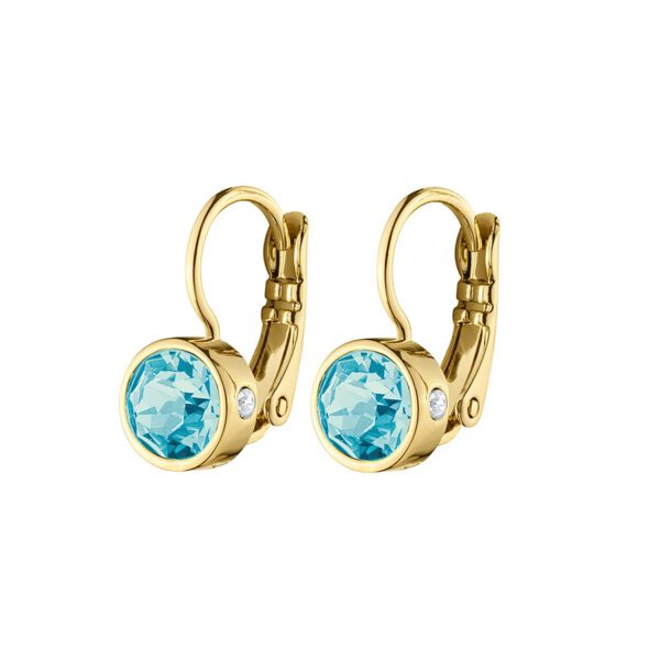 MADU Earring with Aqua Crystals Gold