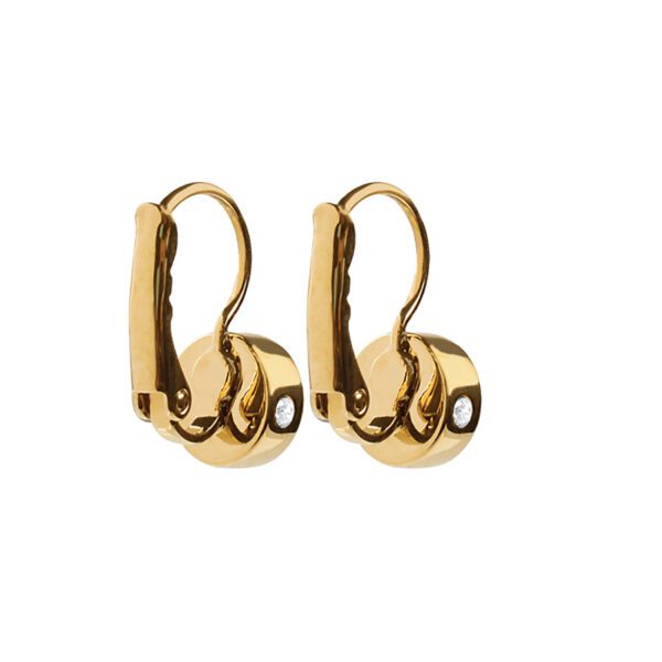 MADU Earring with Aqua Crystals Gold - Image 2