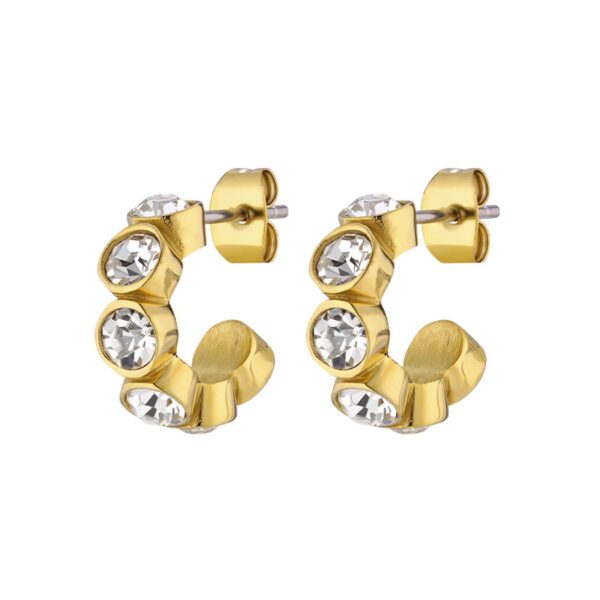 JENNA Earring with Crystals Gold