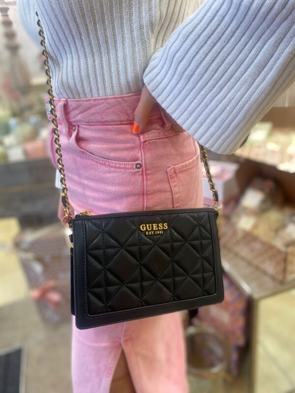 GUESS Abey Multi Compartment Crossbody Black - Image 2