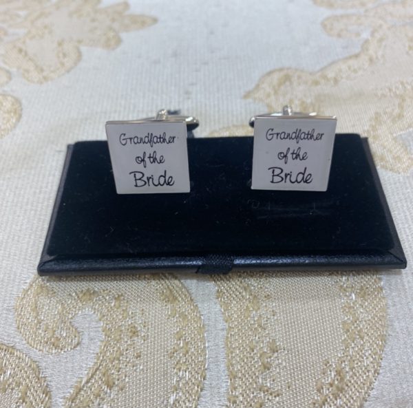 Grandfather of the Bride (in White) Cufflinks
