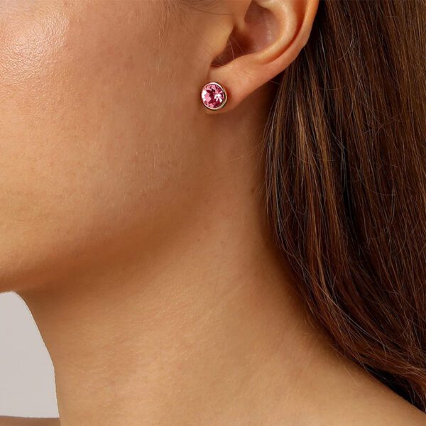 DIA Earring with Light Rose Crystals Gold - Image 2
