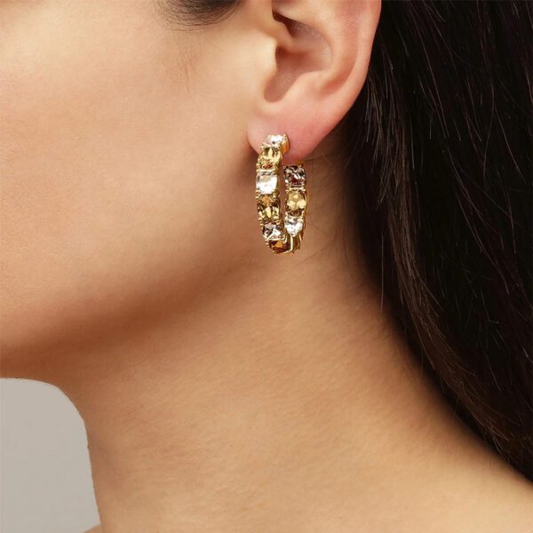 GRETIA Earring with Golden Crystals Gold