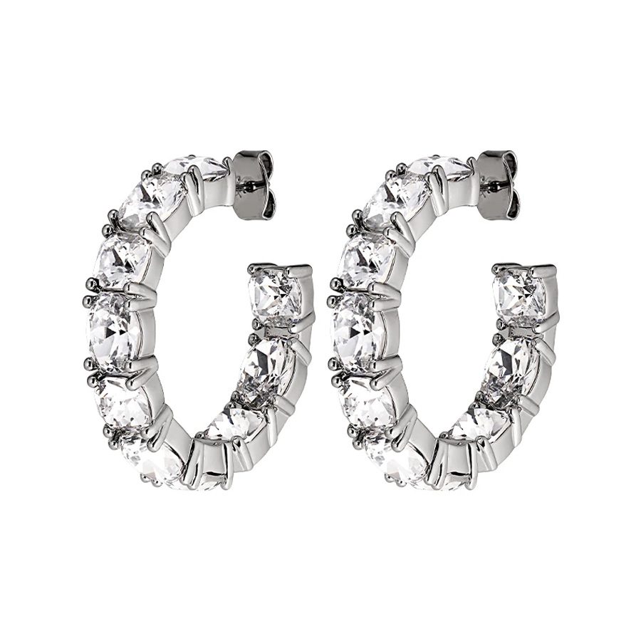 GRETIA Earring with Crystals Silver - Image 2