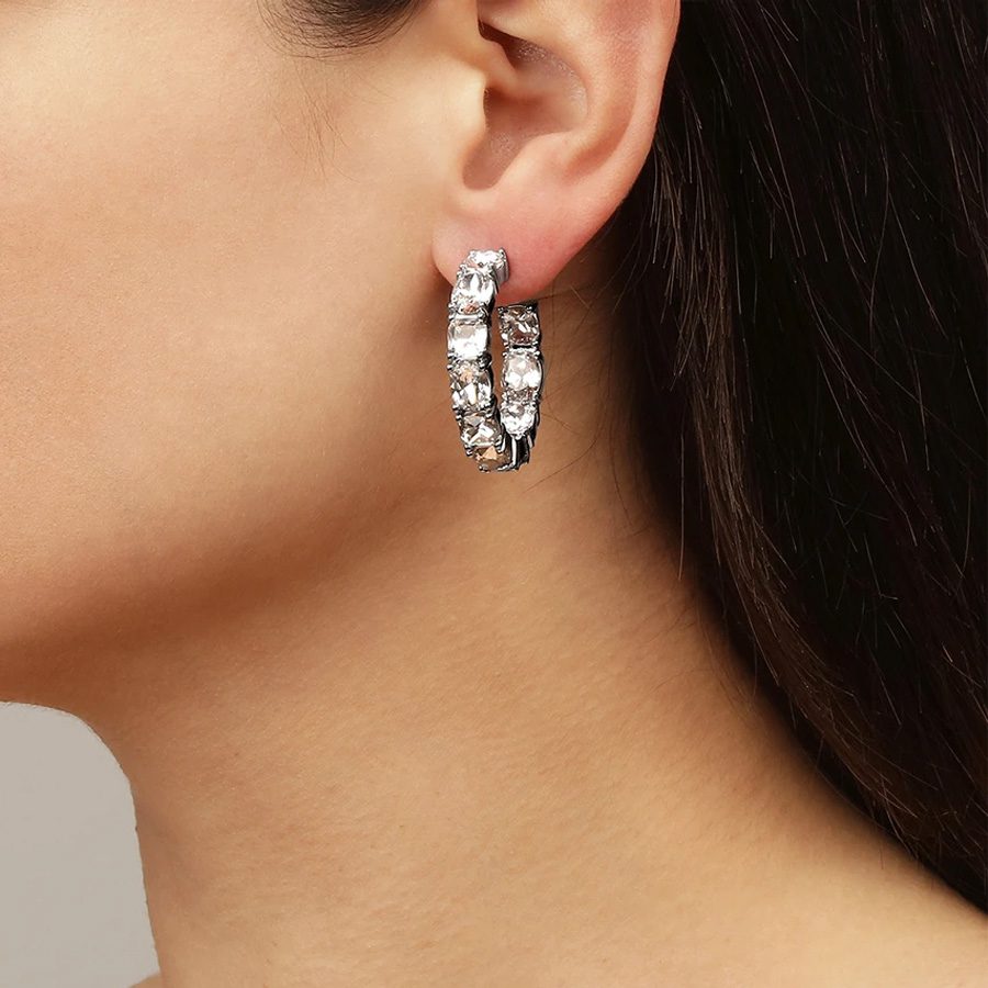 GRETIA Earring with Crystals Silver