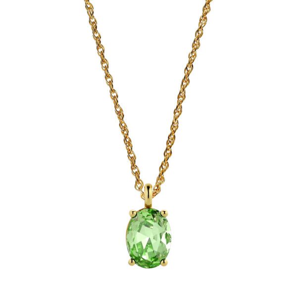 BARGA Necklace with Light Green Crystal Gold - Image 2