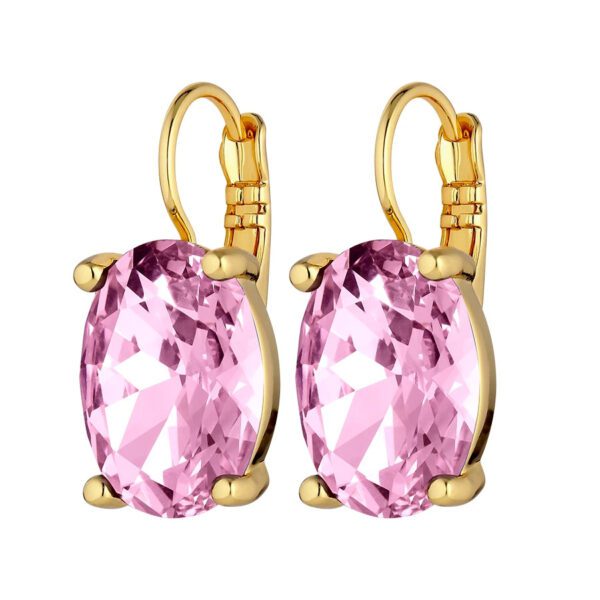 CHANTAL Earring with Light Rose Crystals Gold