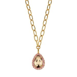 METTA Necklace with Golden Crystals Gold