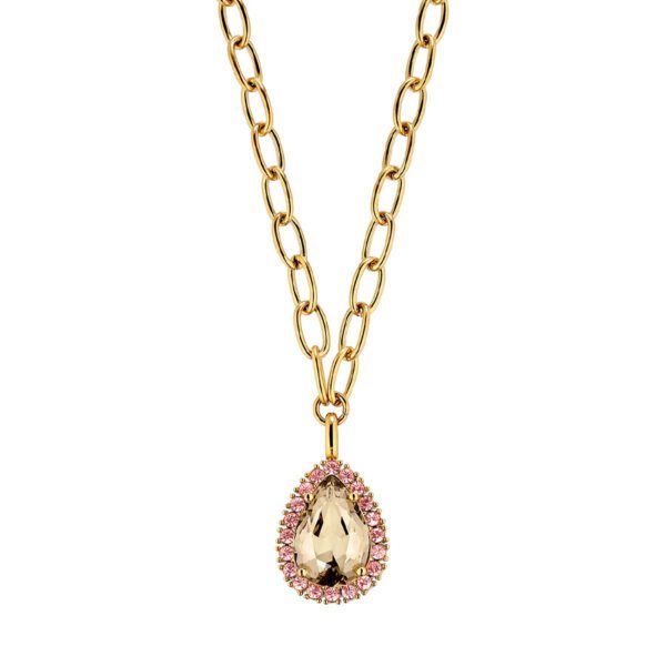 METTA Necklace with Golden Crystals Gold