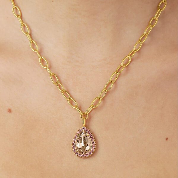 METTA Necklace with Golden Crystals Gold - Image 3