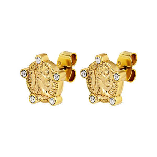LUCCA Earring with Crystals Gold