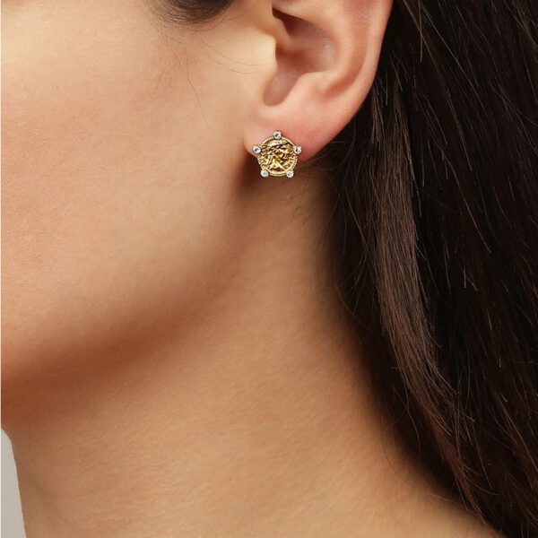 LUCCA Earring with Crystals Gold - Image 2