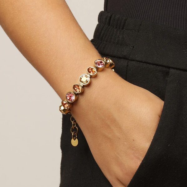 ELAINE Bracelet With Golden Crystals Gold
