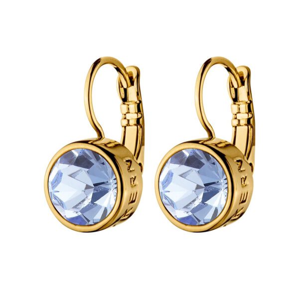 LOUISE Earring with Light Sapphire Crystals Gold