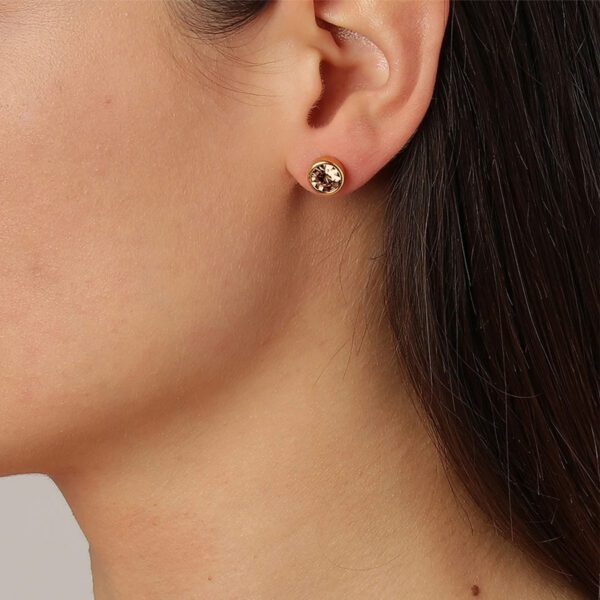 NOBLES Earring with Golden Crystal Gold - Image 2