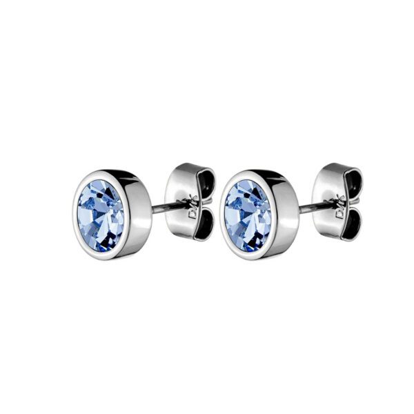 NOBLES Earring with Light Sapphire Crystals Silver