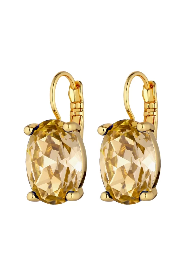 CHANTAL Earring with Golden Crytals Gold