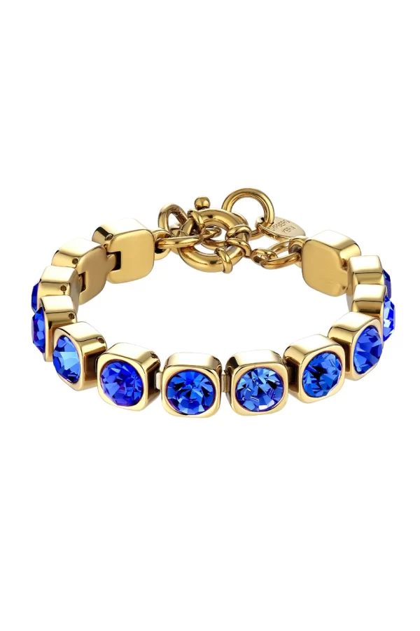 CONIAN Bracelet With Sapphire Crystals Gold