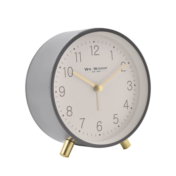 Alarm Clock Metal Feet With Light & Snooze Grey - Image 2