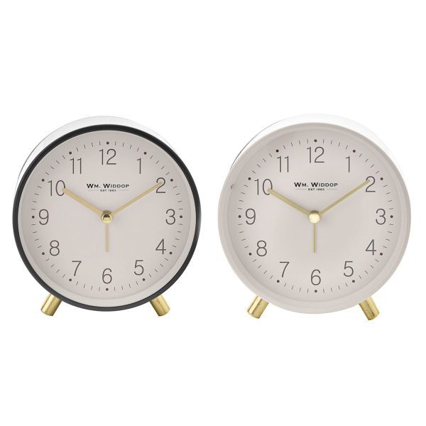 Alarm Clock Metal Feet With Light & Snooze White - Image 2