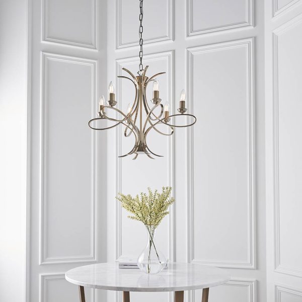 Brushed Brass Brass 6lt Pendant - Image 3