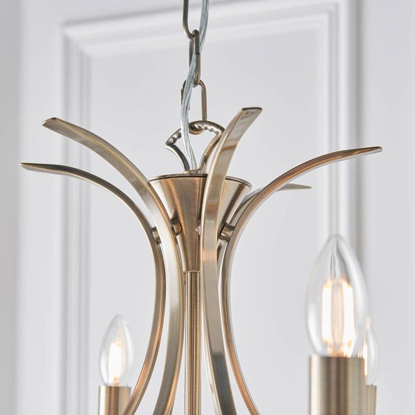 Brushed Brass Brass 6lt Pendant - Image 6