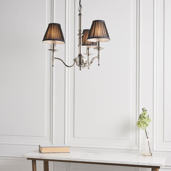 Nickel 3lt Pendant & Black Shades - Image 3