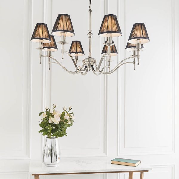 Nickel 8lt Pendant & Black Shades - Image 3