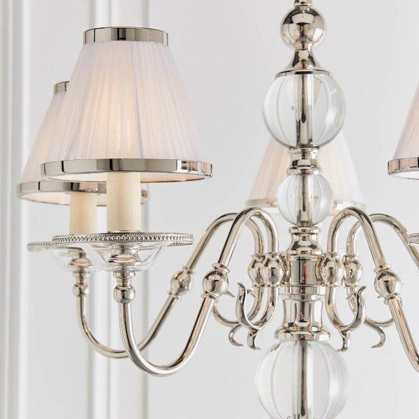 Nickel 5lt Pendant & White Shades - Image 4