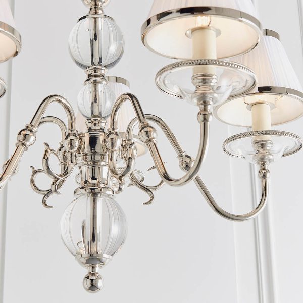 Nickel 5lt Pendant & White Shades - Image 6