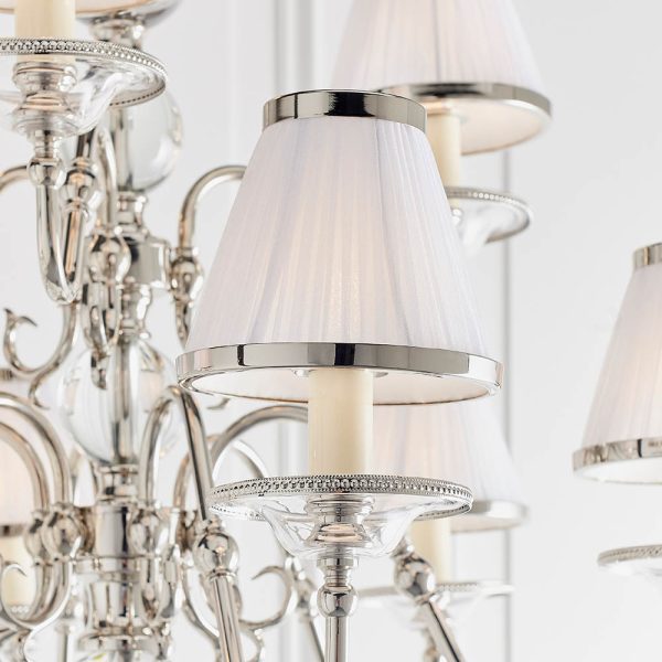 Nickel 9lt Pendant & White Shades - Image 5