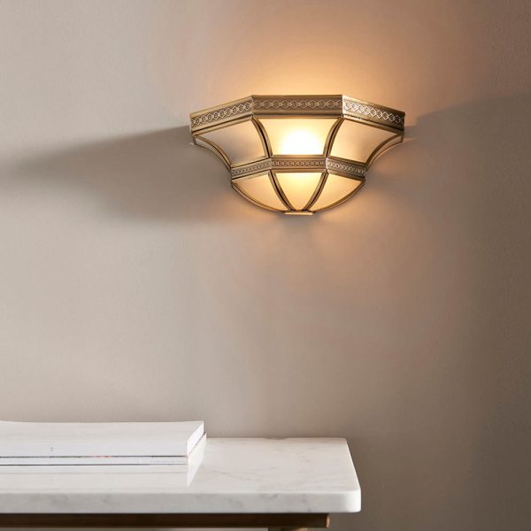 Antique Brass Wall Light - Image 2